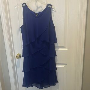 SLNY Women's Blue Layered Dress size 12